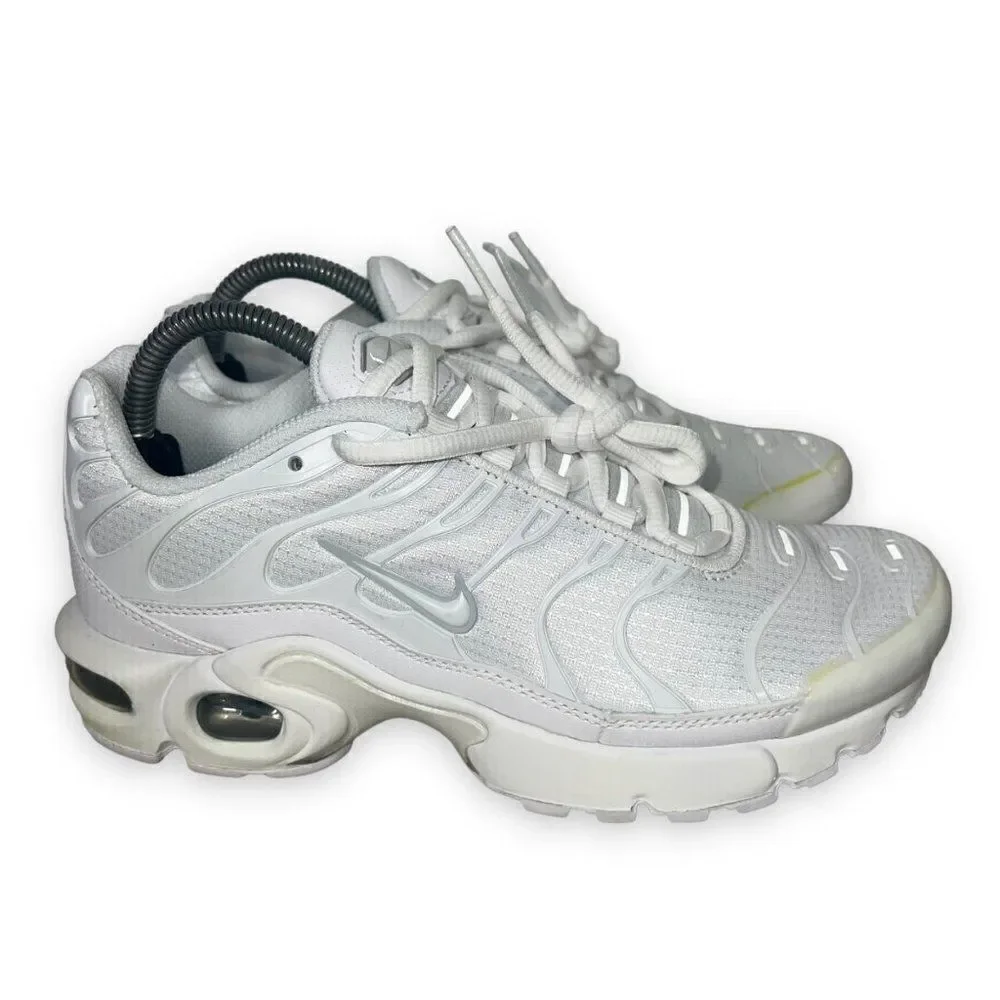 Nike Air Max Plus‎ GS 'White Metallic Silver' AR1852-100 Youth 4.5 Women's 6